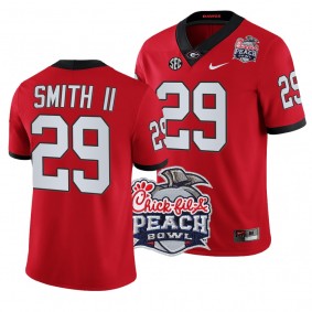 2022 Peach Bowl Christopher Smith Georgia Bulldogs #29 Red College Football Playoff Jersey Men's