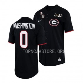 2022 National Champions Darnell Washington Georgia Bulldogs #0 Black Baseball Shirt Jersey Men