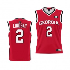 Youth Georgia Bulldogs KyeRon Lindsay Jersey Red College Basketball #2 Pick-A-Player Uniform