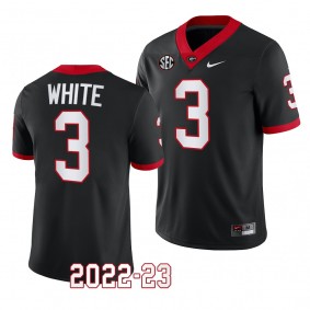 Zamir White Georgia Bulldogs Jersey College Football Men's Black #3 Alternate